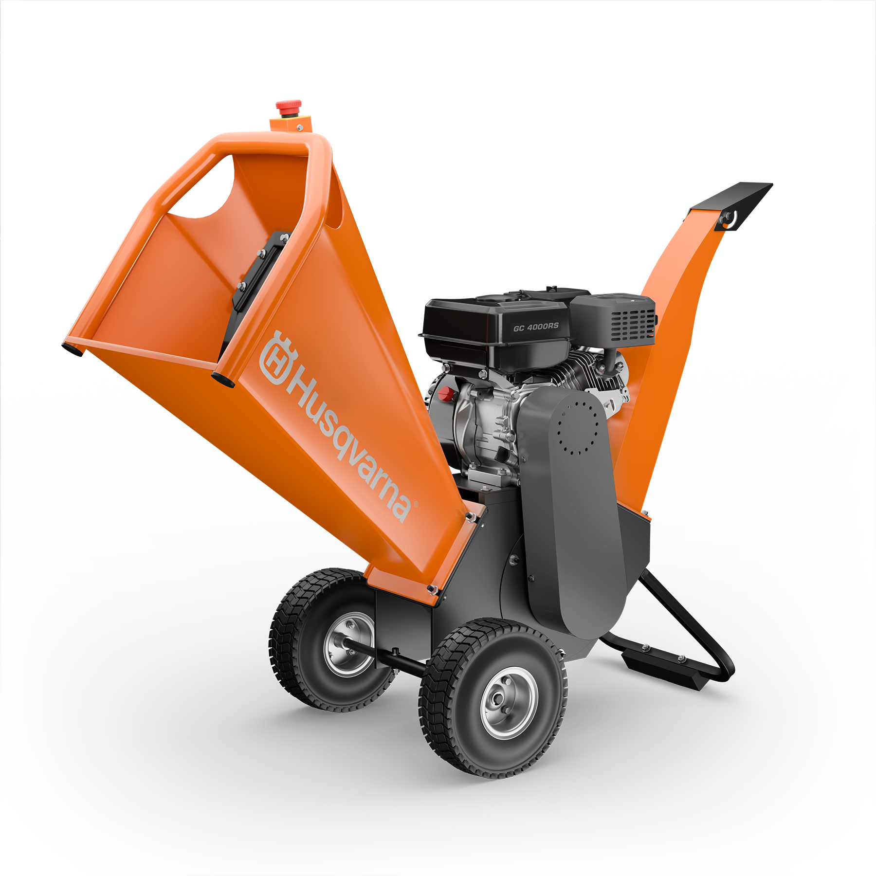 066005 Husqvarna wood chipper front angle view