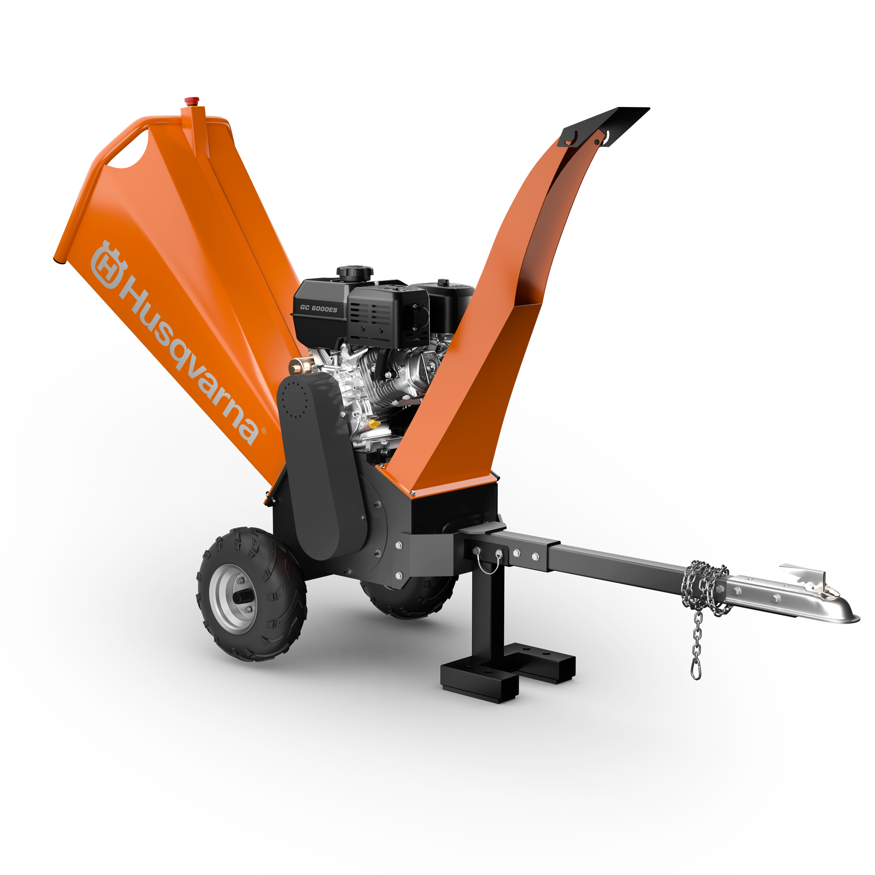 066006 Husqvarna wood chipper back angle view