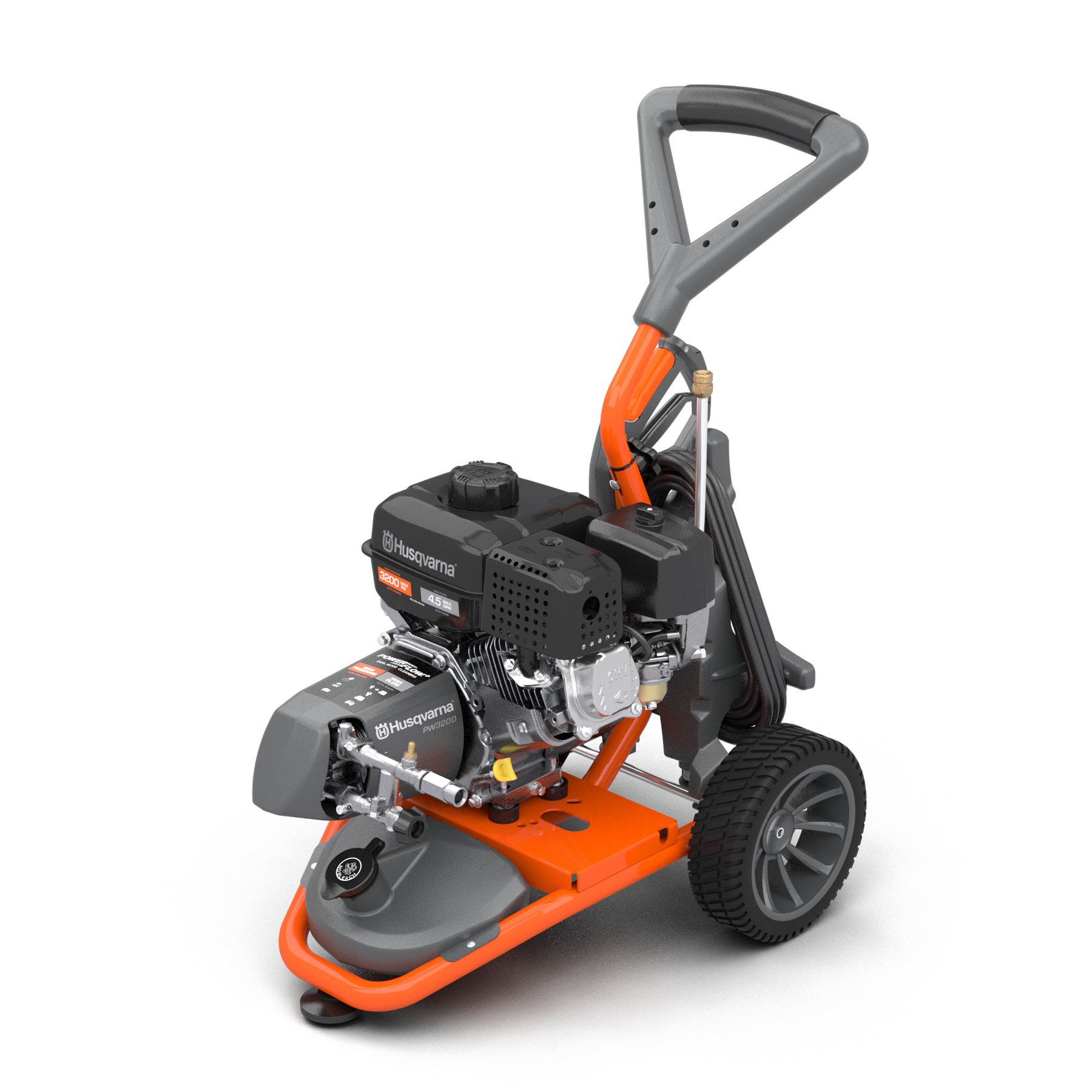 022014 Husqvarna pressure washer front angle view