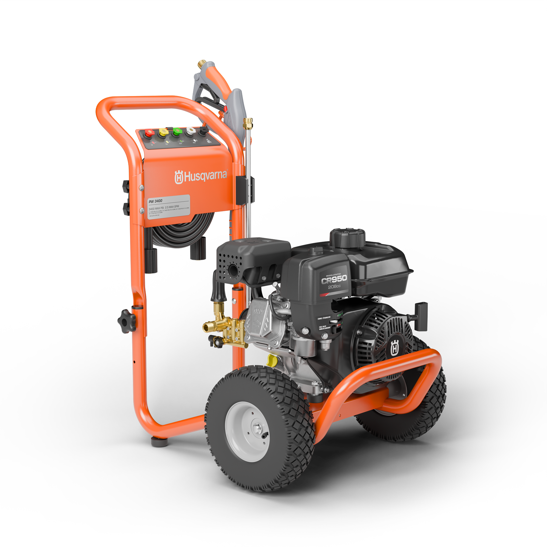 022016 Husqvarna pressure washer front angle view