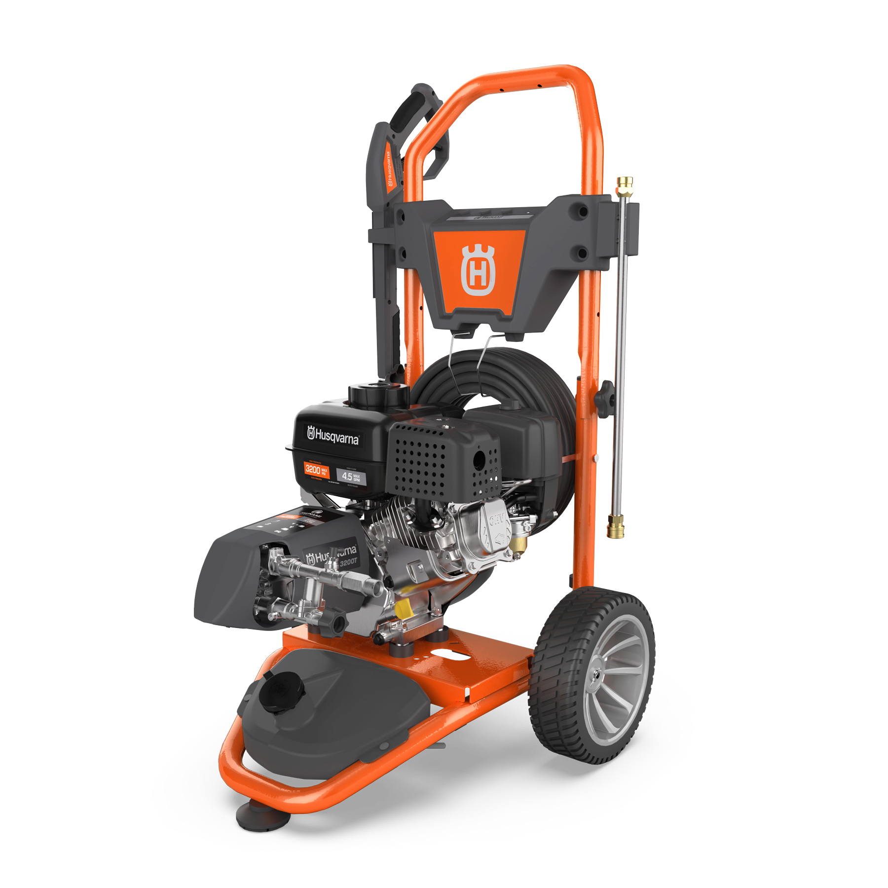 022049 Husqvarna pressure washer front angle view