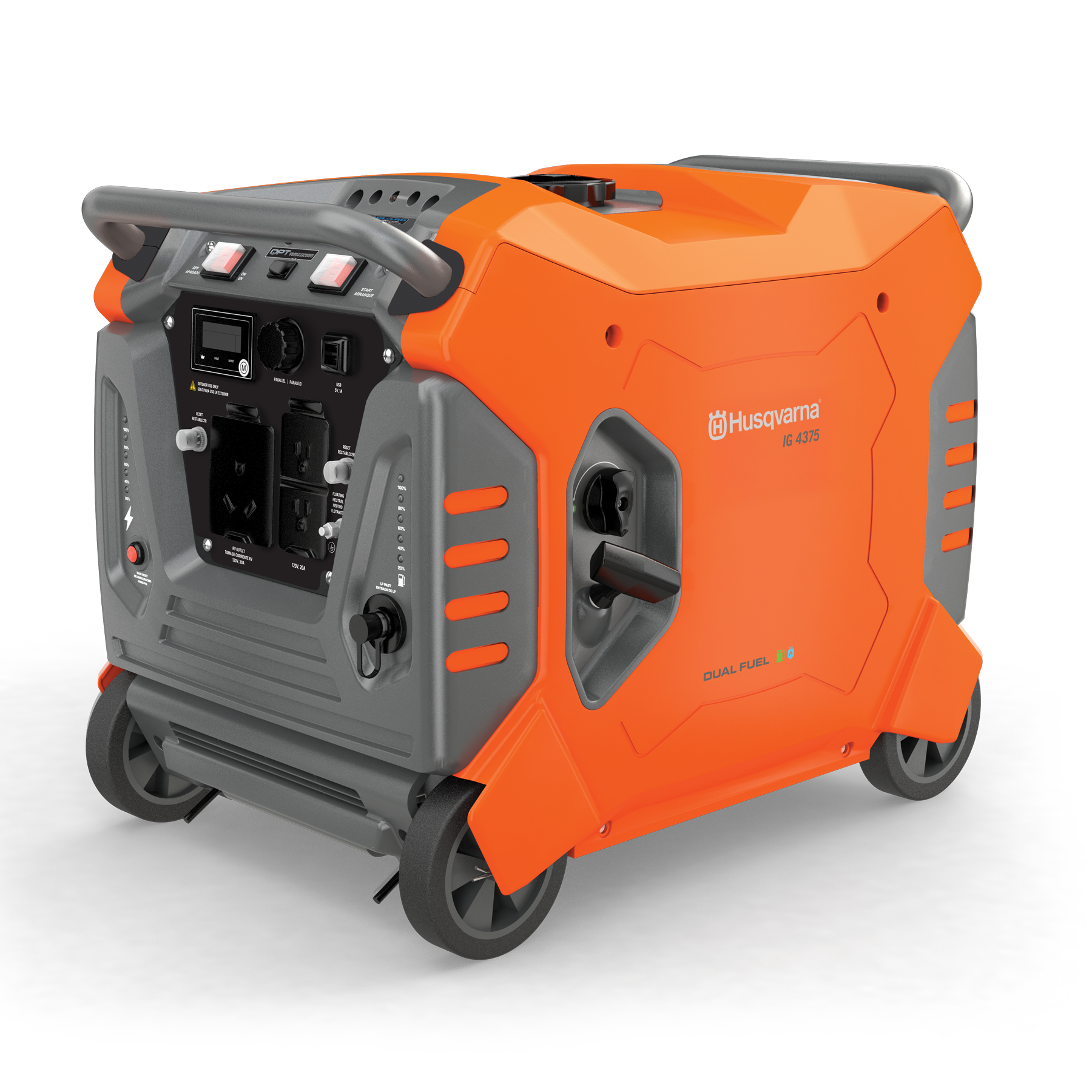 033027 Husqvarna inverter generator front angle view