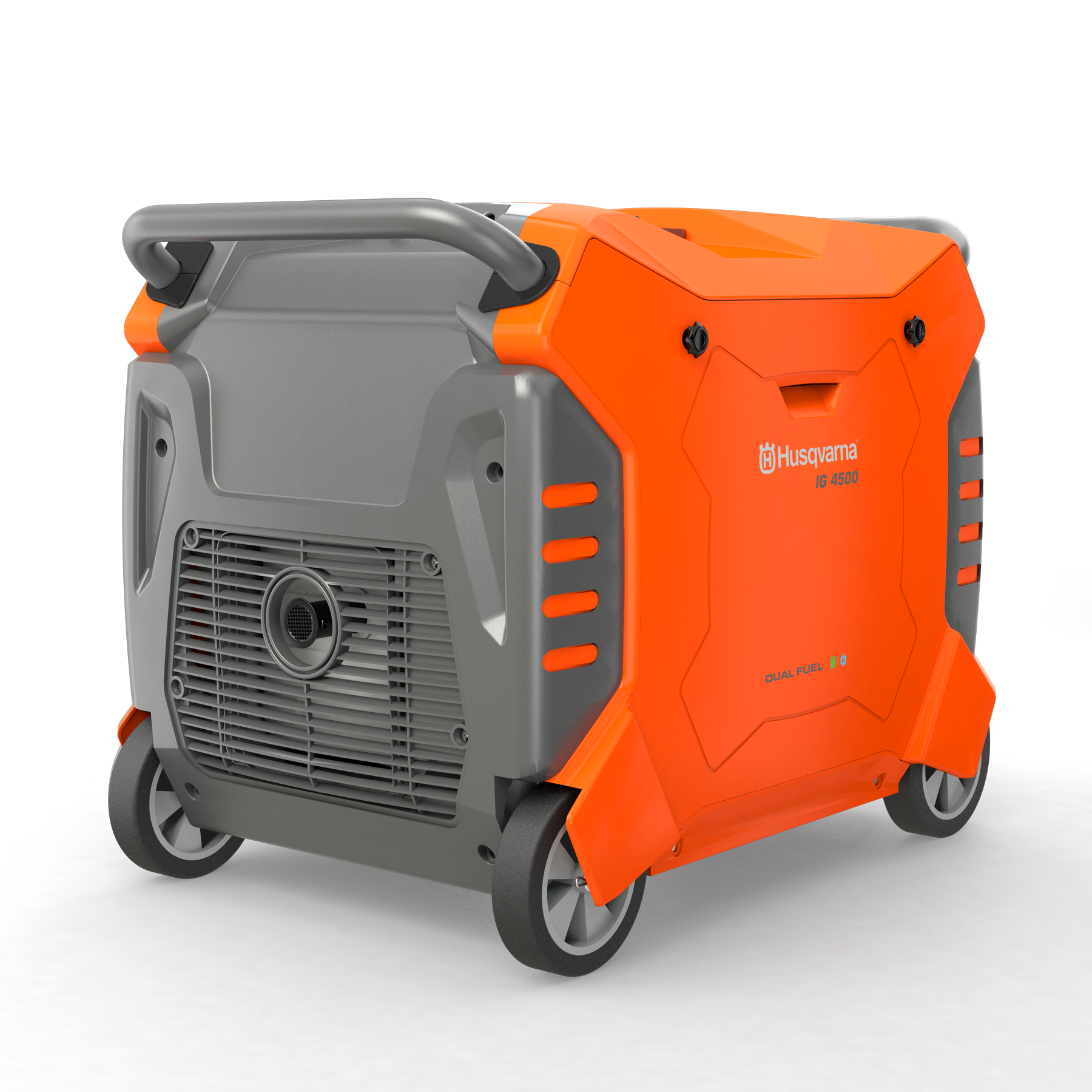 033039 Husqvarna inverter generator back angle view
