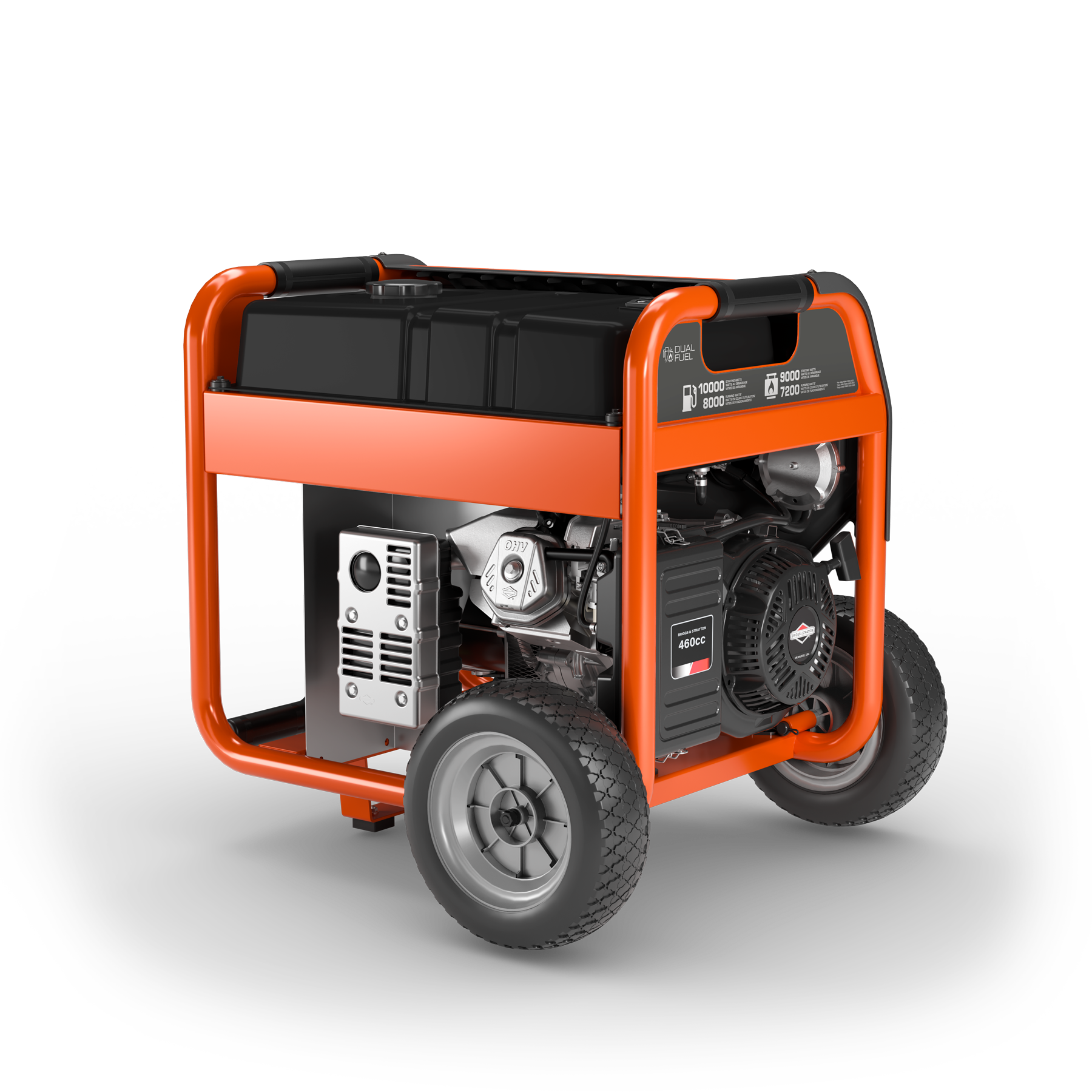 033041 Husqvarna portable generator back angle view
